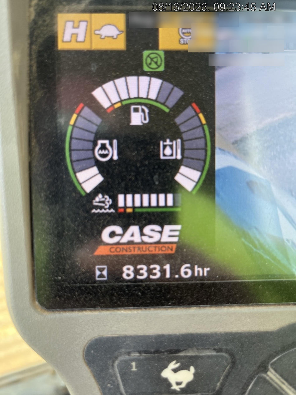 2015 Case CX350D CAB A/C, 13'-3" ARM, STEEL TRACKS, THUMB
