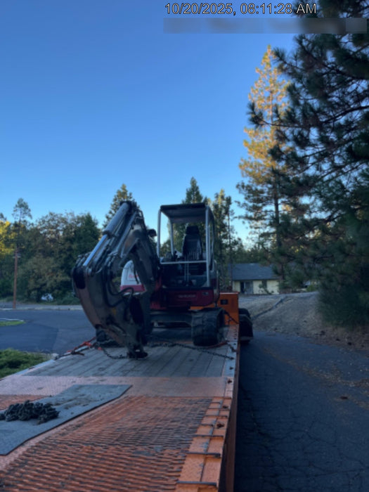 2019 Takeuchi TB260 Canopy, Standard Blade, Auxiliary hydraulics Manual QC, Hydraulic thumb, 12" ,18", 24" Bucket