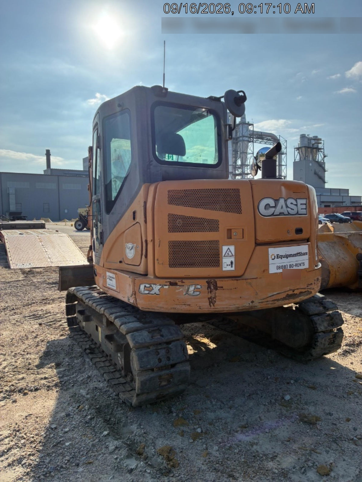 2015 Case CX80C CLOSED CAB, A/C, RUBBER TRACKS PADS, 7'-2" ARM