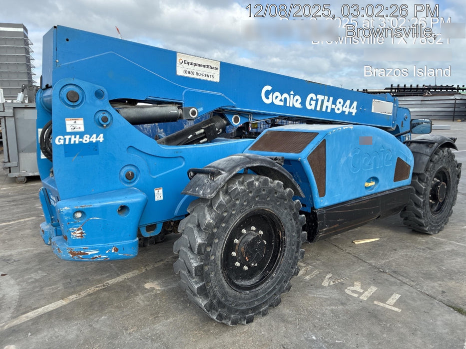 2018 Genie GTH-844 Genie GTH-844 w/Open ROPS, Solid Tires, beacon/work lights, 60" carriage/forks