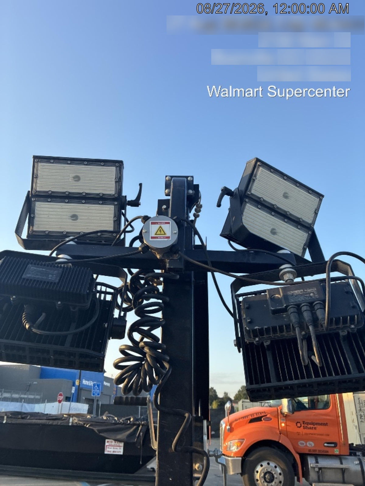 2022 Allmand NLV3GR (4) LED Light Fixture 350W, 23' Vertical Mast, 3kW Prime, Towable, ES Decals, T3