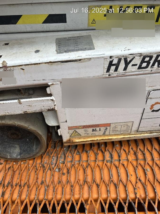 Custom Equipment HB-1430 <ul>
 <li>Hy-Brid Scissor Lift</li>
  <li>Platform capacity up to 670 lbs.</li>
  <li>Working height up to 20 ft</li>
  <li>Weighs under 1,700 lbs.</li>
  <li>Non-marking wheels </li>
</ul>