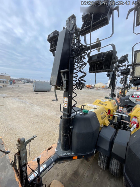 2021 Allmand NLV3GR (4) LED Light Fixture 350W, 23' Vertical Mast, 3kW Prime, Towable, Deep Sea L401, Leveling Jacks, Yanmar T4F 5.8hp