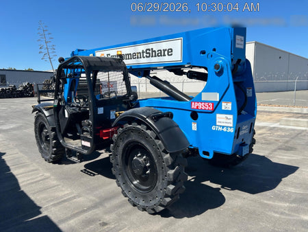 2019 Genie GTH-636 Canopy, Solid RT Tires, LED Work Lights, Beacon 60" QA Carriage, 48" Forks