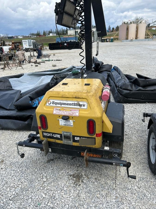 2022 Allmand NLV3GR (4) LED Light Fixture 350W, 23' Vertical Mast, 3kW Prime, Towable, Deep Sea L401, Leveling Jacks, Yanmar T4F 5.8hp