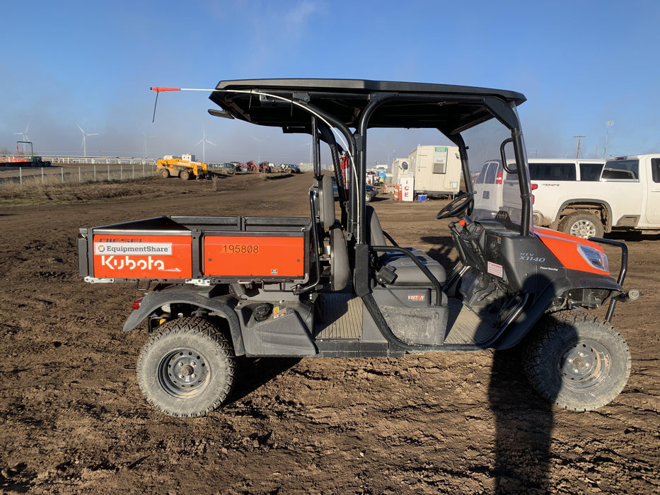 2022 Kubota RTV-X1140W-H Plastic Canopy, Windshield Acrylic Clear, LED Strobe Light, Wire Harness Kit, Back up Alarm