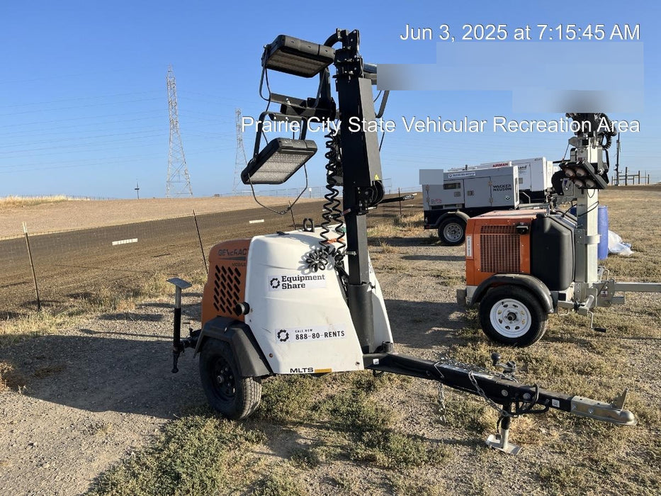 2023 Generac MLT2 Diesel, Flex Switch 120V Input, Powerzone Controller, (4) 320W LED Lights, 4kW Generator, 39.9 Gal Fuel Tank, 2" Ball, T3