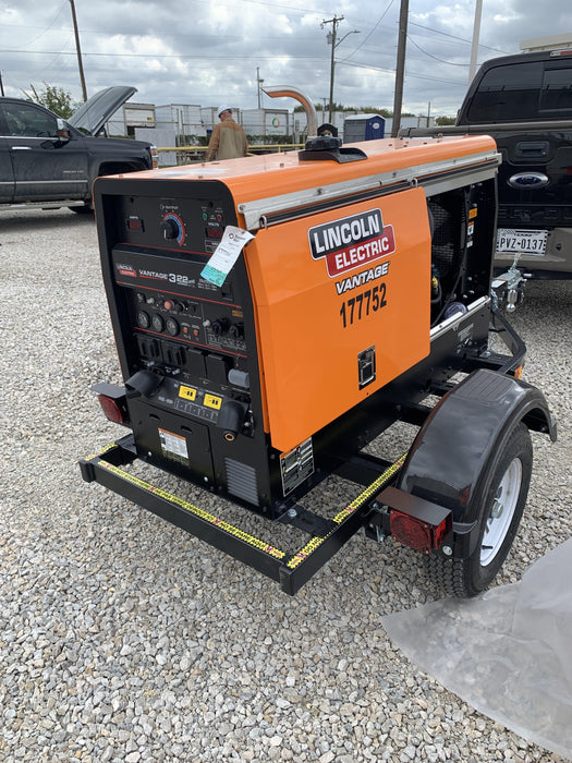 2021 Lincoln Electric Vantage 322 Vantage 322 Ready Pak 3 w/ Decals, ORANGE (includes trailer, cable rack, fender light kit) NO Telematics