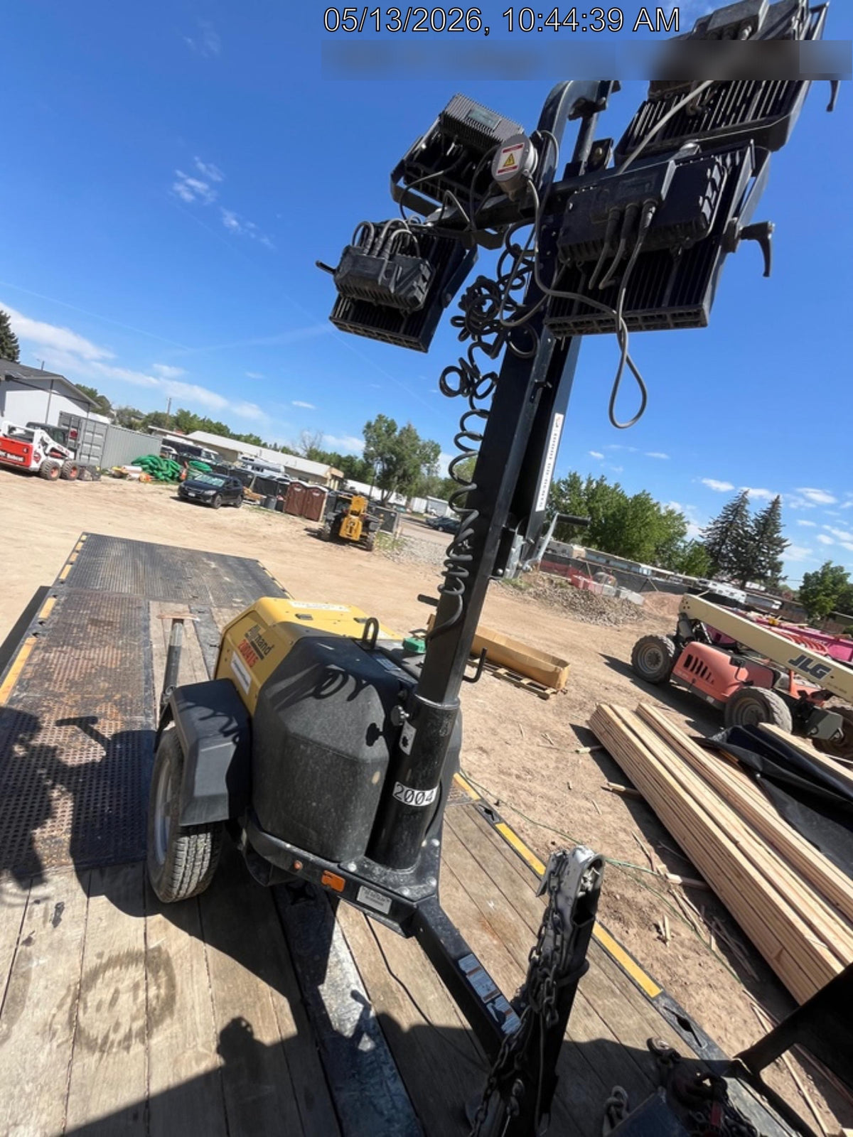 2022 Allmand NLV3GR (4) LED Light Fixture 350W, 23' Vertical Mast, 3kW Prime, Towable, Deep Sea L401, Leveling Jacks, Yanmar T4F 5.8hp