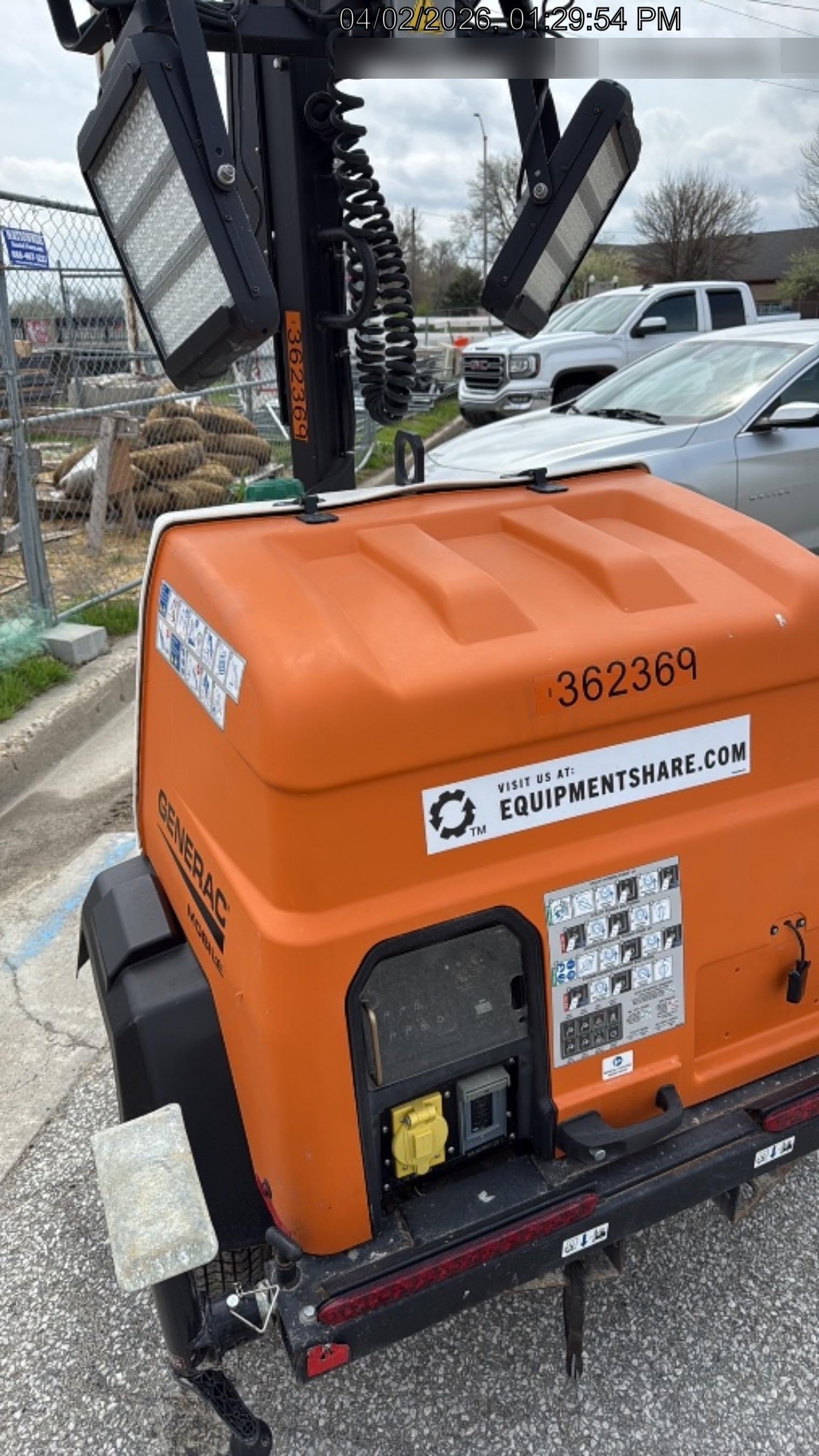 2023 Generac MLT2 Diesel, Flex Switch 120V Input, Powerzone Controller, 
(4) 320W LED Lights, 4kW Generator, 39.9 Gal Fuel Tank, 2" Ball, T3