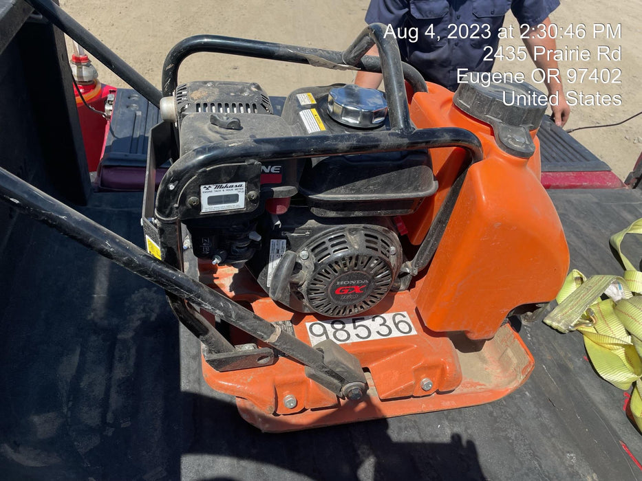 2020 Multiquip MVC88VTHW Plate Honda GX160 w/water tank 20 wide