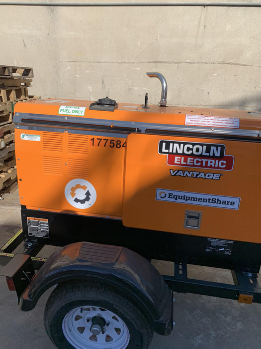 2021 Lincoln Electric Vantage 322 Vantage 322 Ready Pak 3 w/ Decals, ORANGE (includes trailer, cable rack, fender light kit) NO Telematics