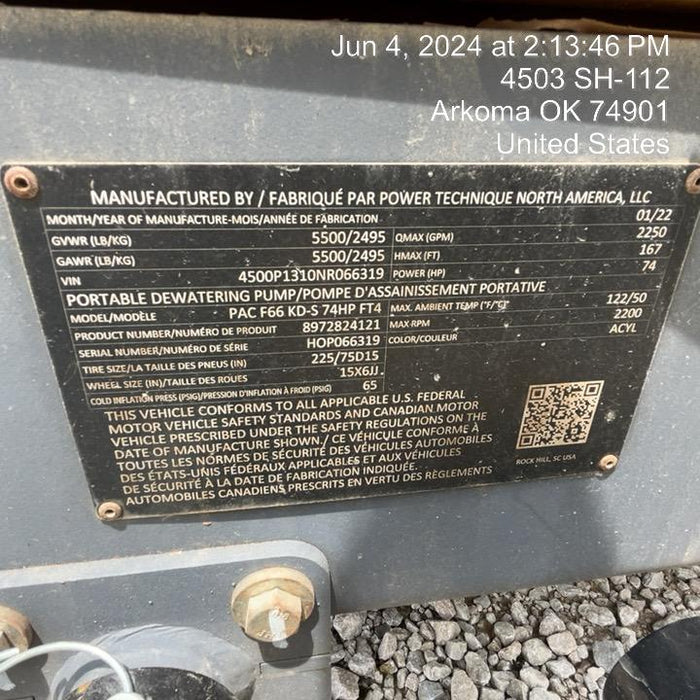 2022 ATLAS COPCO PAC F66 KD-S