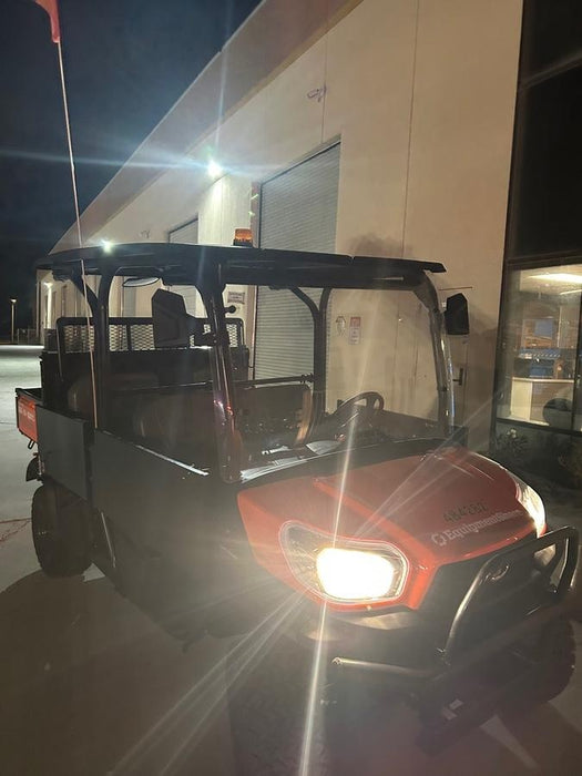 2022 Kubota RTV-X1140R-H Plastic Canopy, Windshield Acrylic Clear, LED Strobe Light, Wire Harness Kit, Back up Alarm