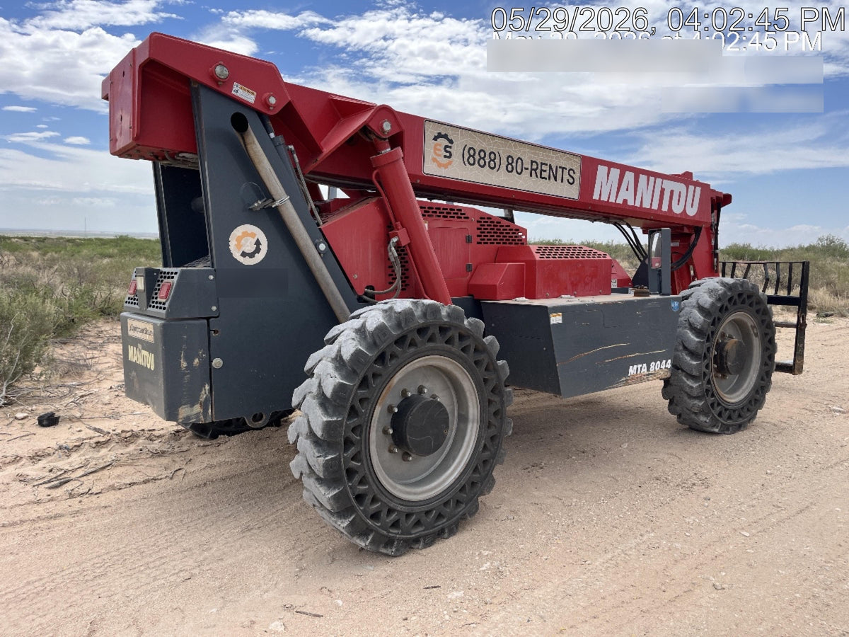 2018 Manitou MTA8044 MTA 8044 - 74 HP T4, Canopy, Worklights/Strobe, Beacon, 66" Carriage, 48" Forks, Solid Tires, Lift Hook, Aux Hydraulics