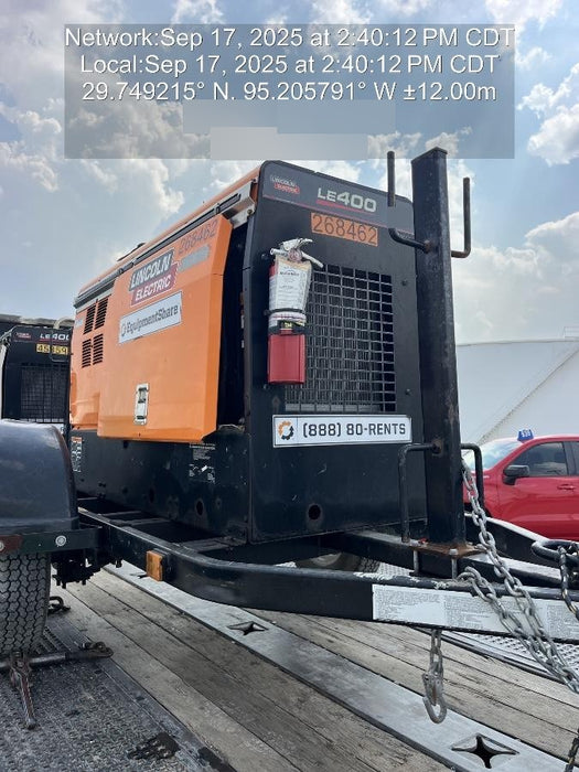 2022 Lincoln Electric LE400 Kubota V1505, Trlr, Cable Rack, Light Kit, ES Decals, T3