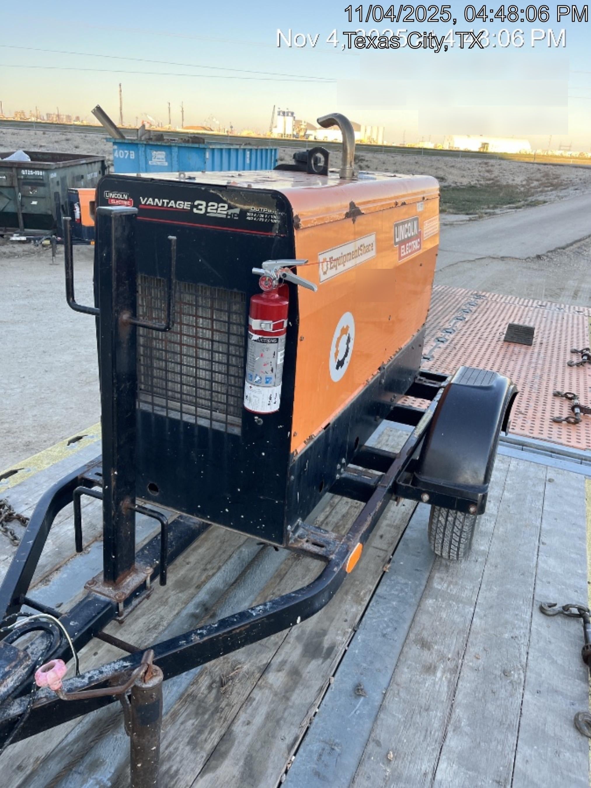 2021 Lincoln Electric Vantage 322 Vantage 322 Ready Pak 3 w/ Decals, ORANGE (includes trailer, cable rack, fender light kit) NO Telematics