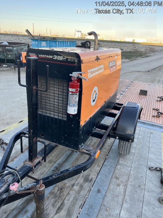 2021 Lincoln Electric Vantage 322 Vantage 322 Ready Pak 3 w/ Decals, ORANGE (includes trailer, cable rack, fender light kit) NO Telematics