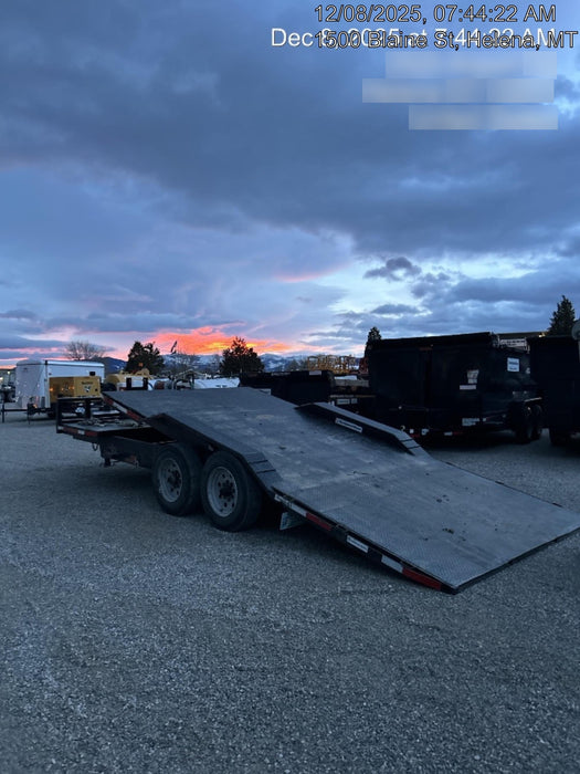 2024 TEXAS PRIDE TRAILERS 21' Lowboy Gravity Tilt Bed 14K Bumper Pull Trailer