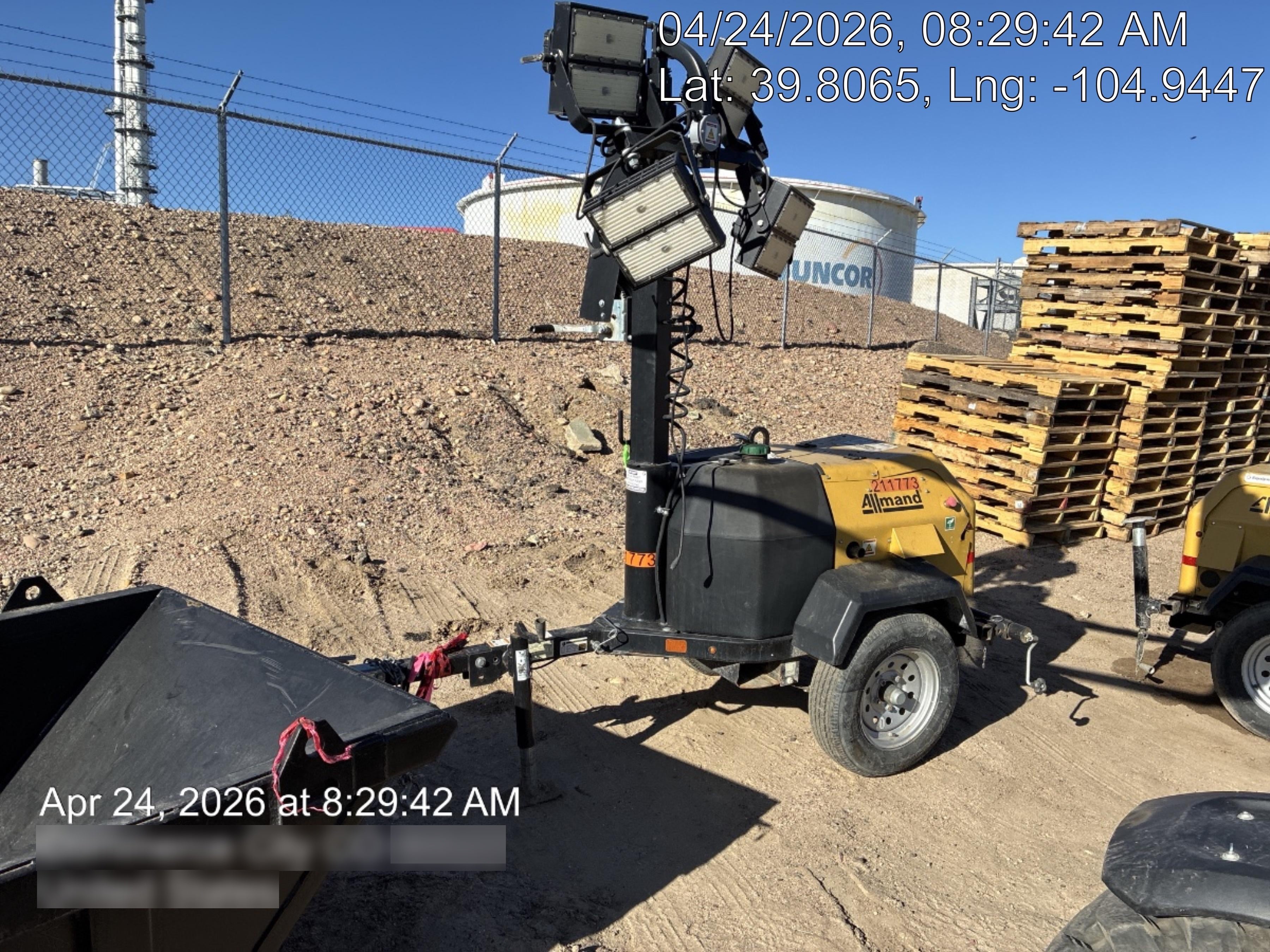 2022 Allmand NLV3GR (4) LED Light Fixture 350W, 23' Vertical Mast, 3kW Prime, Towable, Deep Sea L401, Leveling Jacks, Yanmar T4F 5.8hp