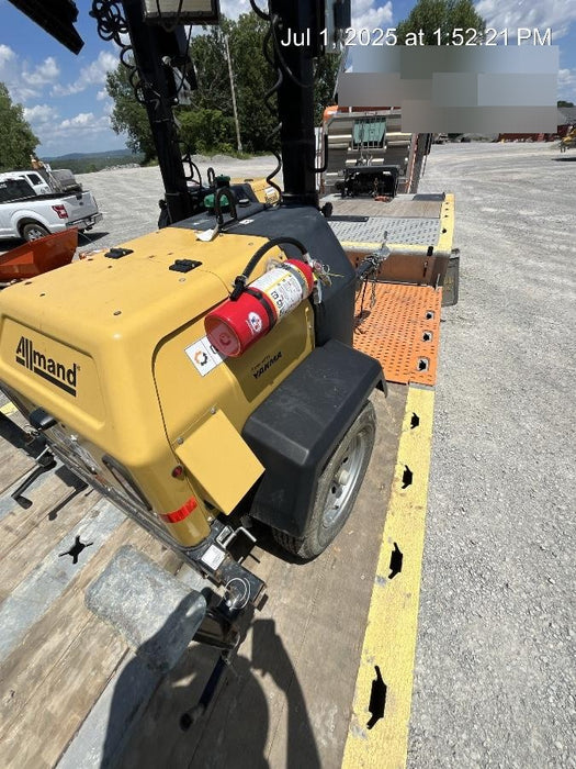 2022 Allmand NLV3GR (4) LED Light Fixture 350W, 23' Vertical Mast, 3kW Prime, Towable, ES Decals, T3