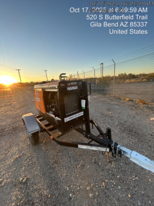 2022 Lincoln Electric LE400 Kubota V1505, Trlr, Cable Rack, Light Kit, ES Decals, T3