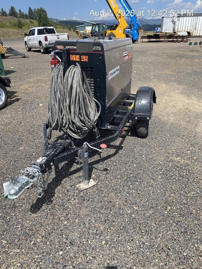2019 Lincoln Electric Vantage 322 Ready-Pak 3, Two Wheel Trailer, Fender and Light Kit, Cable Rack