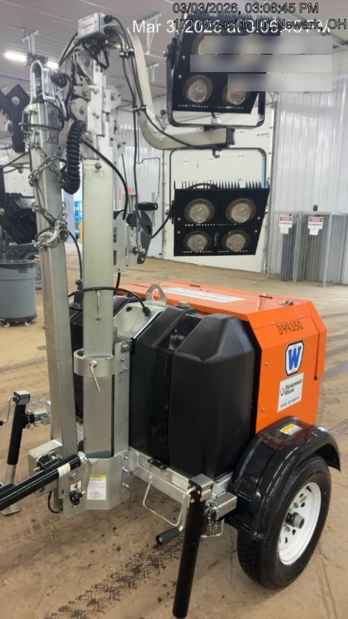 2024 Wanco WLTT-4MM4K Diesel, Deep Sea Controller, Shore Power Plug, Auto Start, (4) 350W LED Floodlights, 4kW Generator, 60 Gal Fuel Tank, 2" Ball, T3