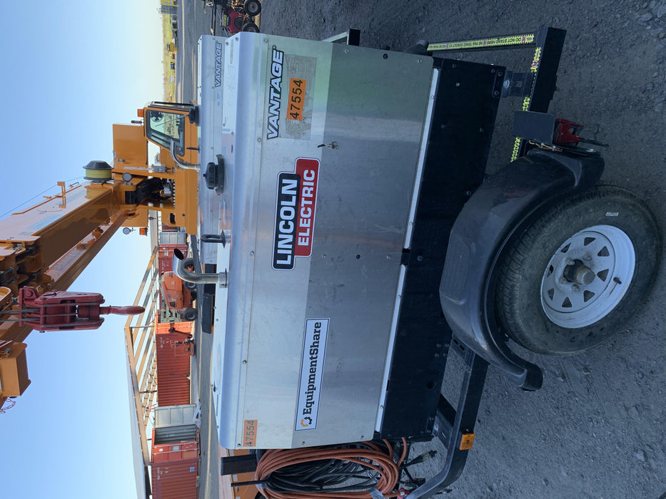 2019 Lincoln Electric Vantage 322 Ready-Pak 3, Two Wheel Trailer, Fender and Light Kit, Cable Rack