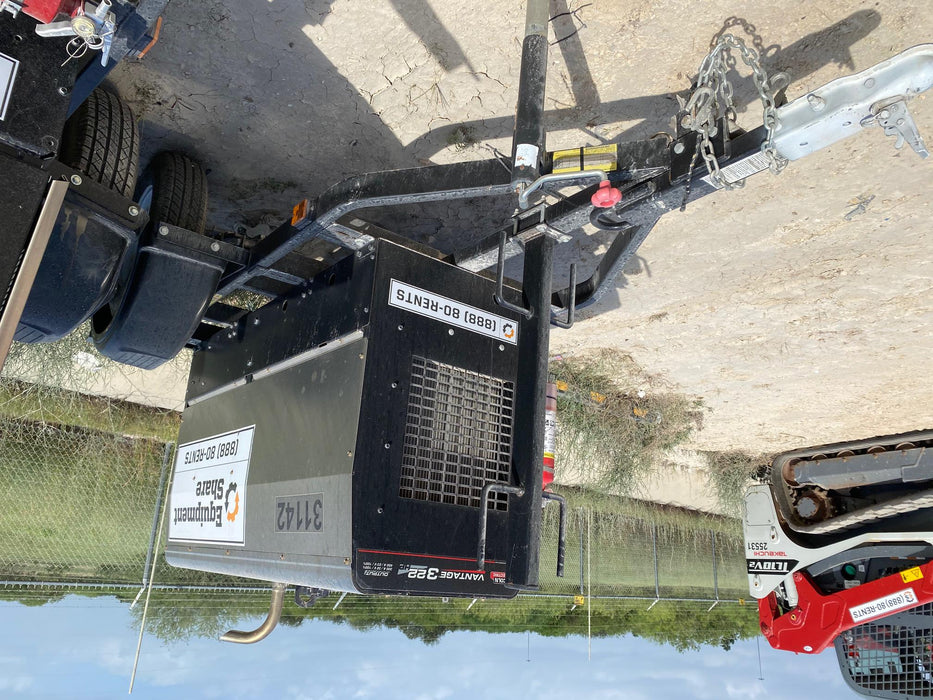 2019 Lincoln Electric Vantage 322 Welder Ready-Pak 3, Two wheel trailer, Fender and Light kit, Cable Rack