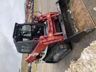 2019 Takeuchi TL12V2C Cab/Heat/Air w/Auxiliary Hydraulics, 2 Speed, Hydraulic QC 80" Tooth Bucket, 48" Pallet Forks
