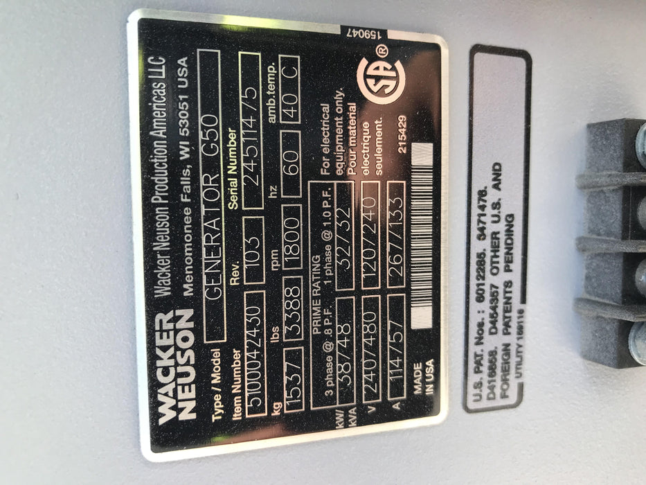 2020 WACKER NEUSON G50