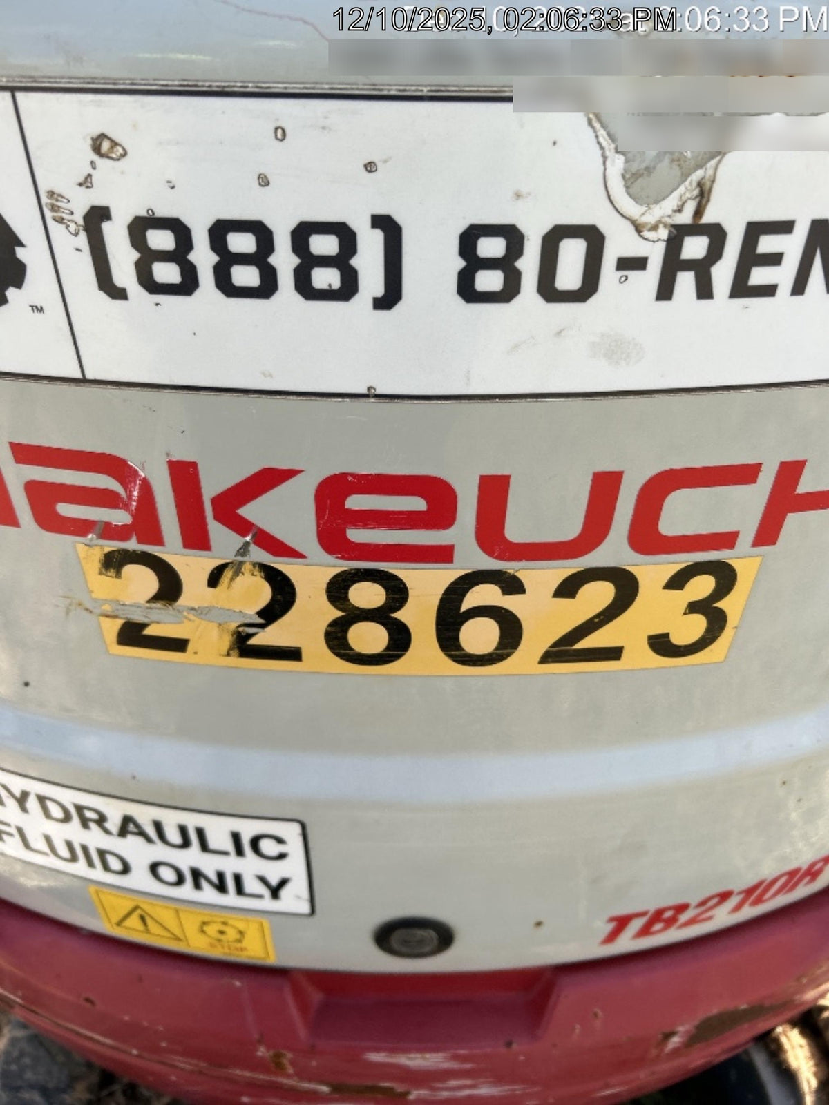2022 TAKEUCHI TB210R