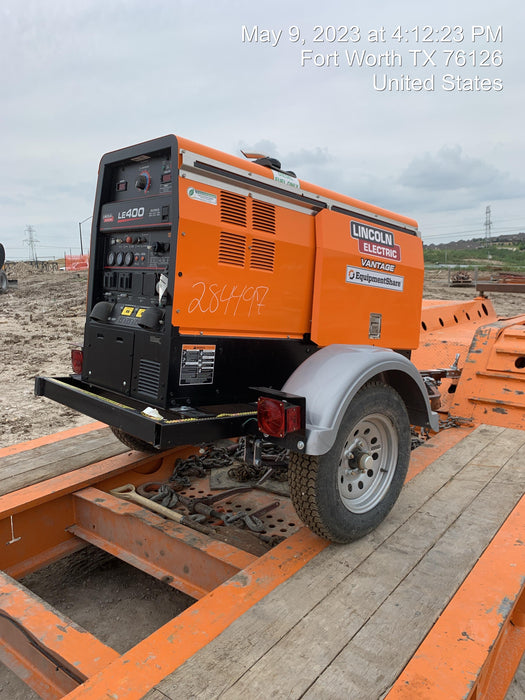 2022 Lincoln Electric LE400 Kubota V1505, Trlr, Cable Rack, Light Kit, ES Decals, T3