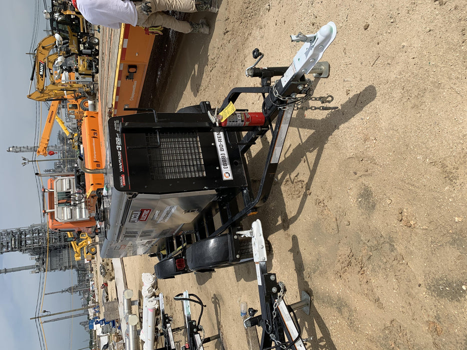 2019 Lincoln Electric Vantage 322 Welder Ready-Pak 3, Two wheel trailer, Fender and Light kit, Cable Rack