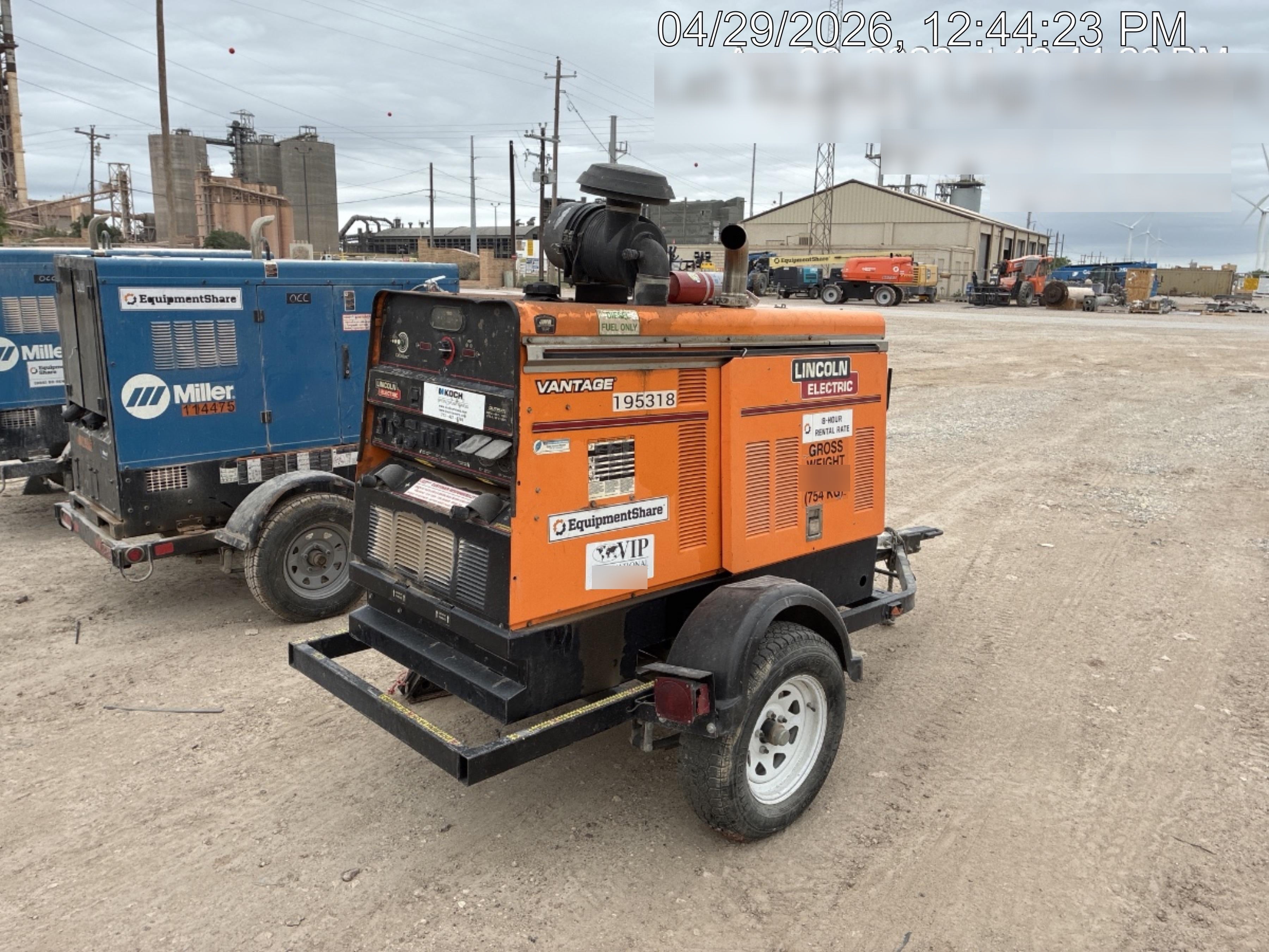 2021 Lincoln Electric Vantage 549X Ready Pak 3, ORANGE (includes trailer, cable rack, fender light kit)