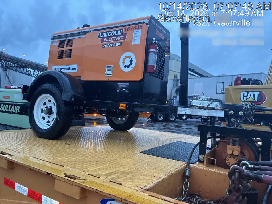 2021 Lincoln Electric Vantage 322 Vantage 322 Ready Pak 3 w/ Decals, ORANGE (includes trailer, cable rack, fender light kit) NO Telematics