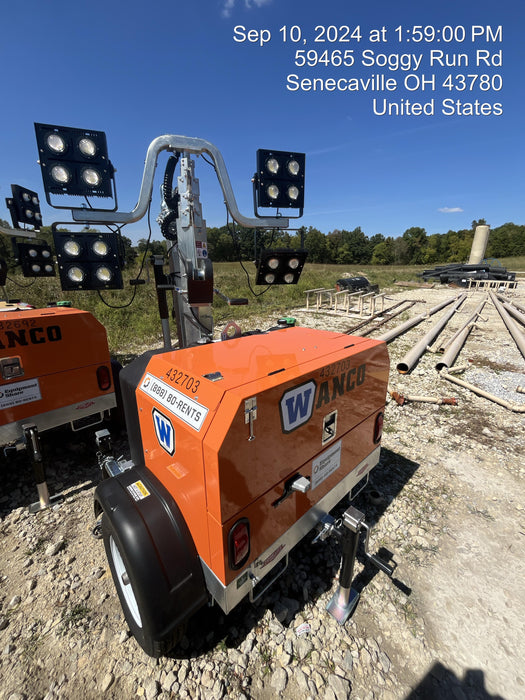 2024 Wanco WLTT-4MM4K Diesel, Deep Sea Controller, Shore Power Plug, Auto Start, (4) 350W LED Floodlights, 4kW Generator, 60 Gal Fuel Tank, 2" Ball, T3