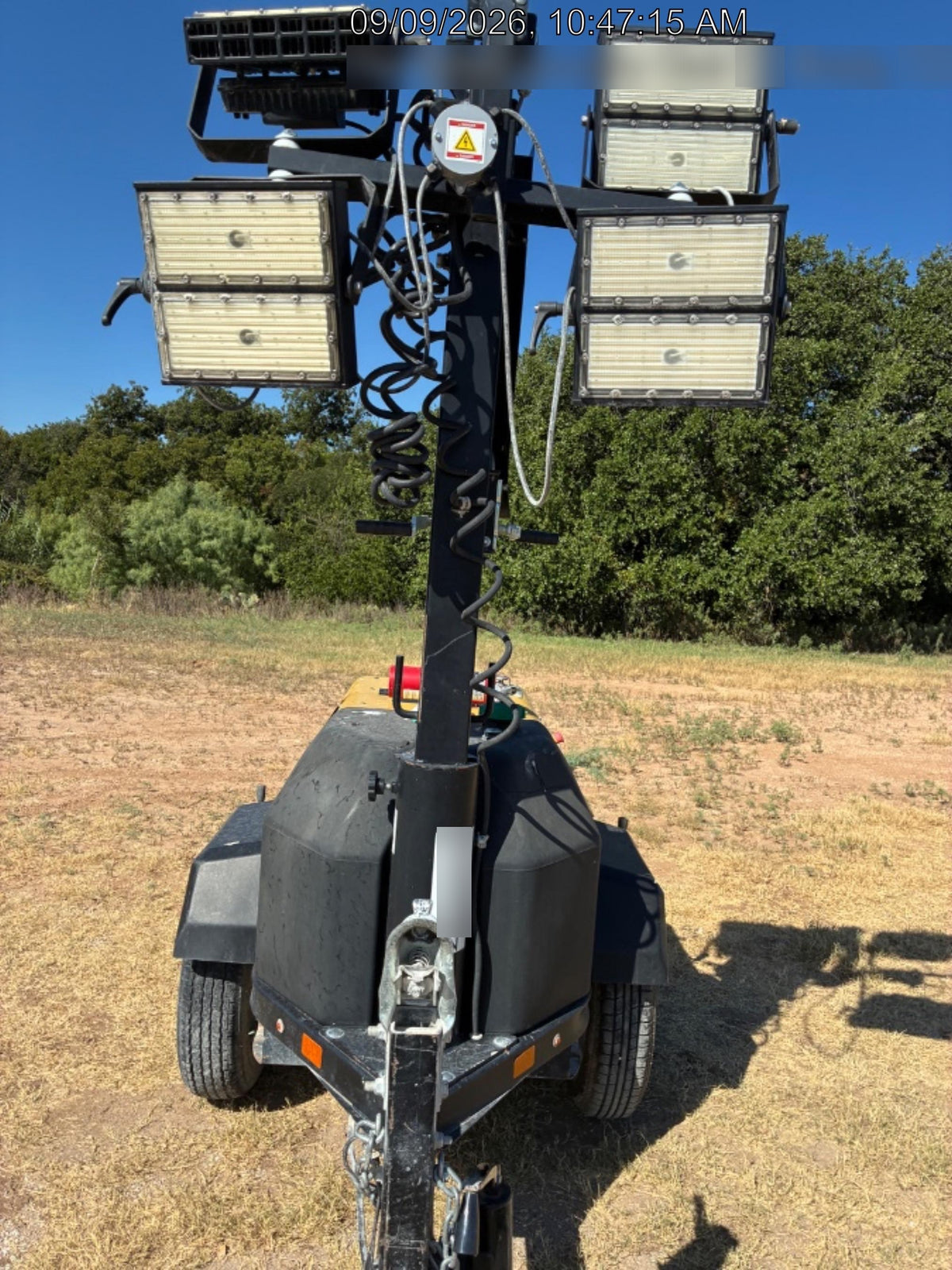 2022 Allmand NLV3GR (4) LED Light Fixture 350W, 23' Vertical Mast, 3kW Prime, Towable, Deep Sea L401, Leveling Jacks, Yanmar T4F 5.8hp
