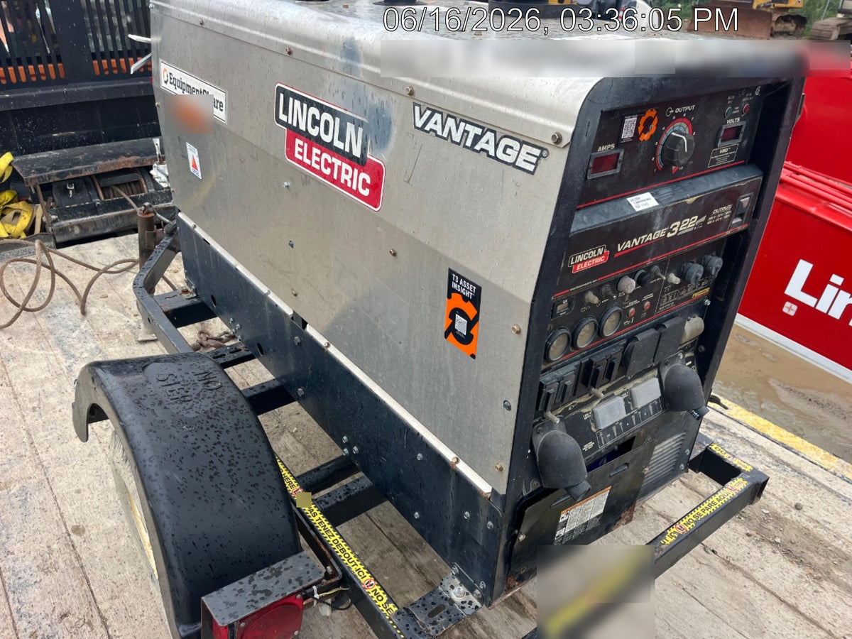 2020 Lincoln Electric Vantage 322 Welder Ready-Pak 3, w/ GPS & Decals (includes trailer, cable rack, fender light kit)