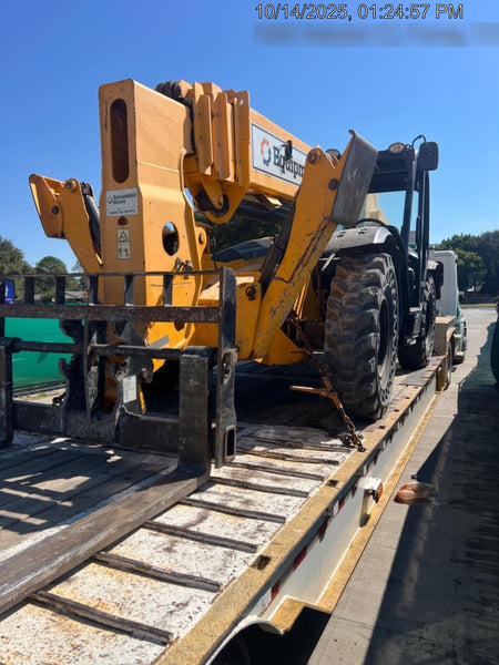 2019 JCB 510-56 Open ROPS, 74 HP, Solid Tires, Worklights, Beacon, Aux Hydraulics, Lifting Eye 66" Carriage/60" Forks