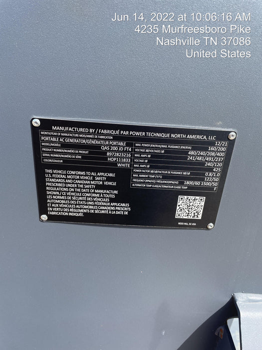 2021 ATLAS COPCO QAS200