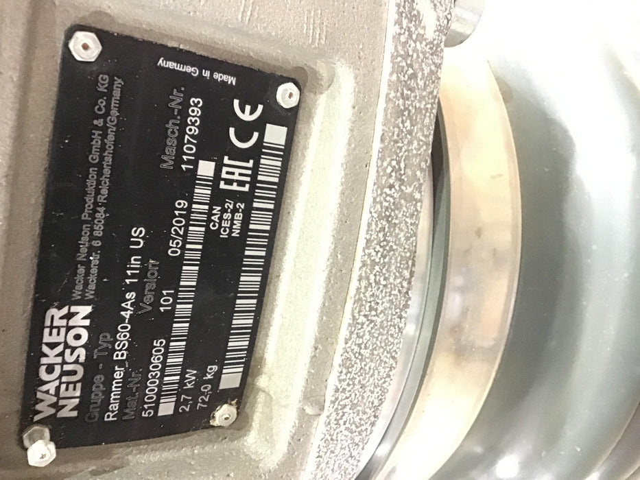 2019 WACKER NEUSON BS60-4As