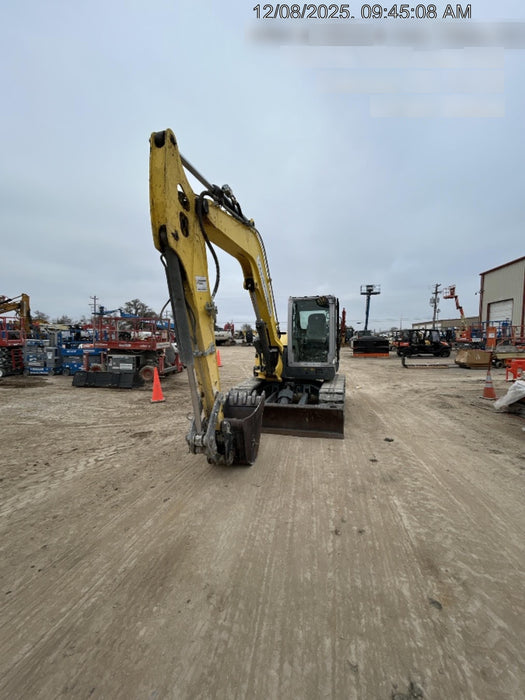 Wacker Neuson ET90 Enclosed Cab, Hybrid Tracks, Long Dipperstick, Bucket