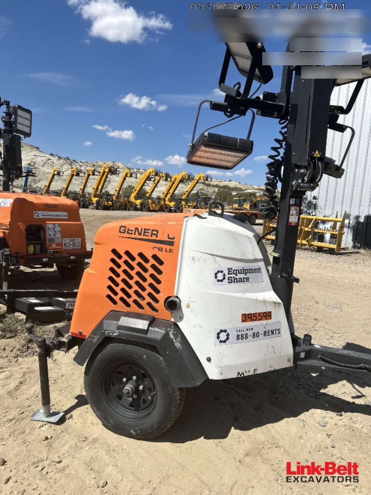 2024 Generac MLT2 Diesel, Flex Switch 120V Input, Powerzone Controller, 
(4) 320W LED Lights, 4kW Generator, 39.9 Gal Fuel Tank, 2" Ball, T3