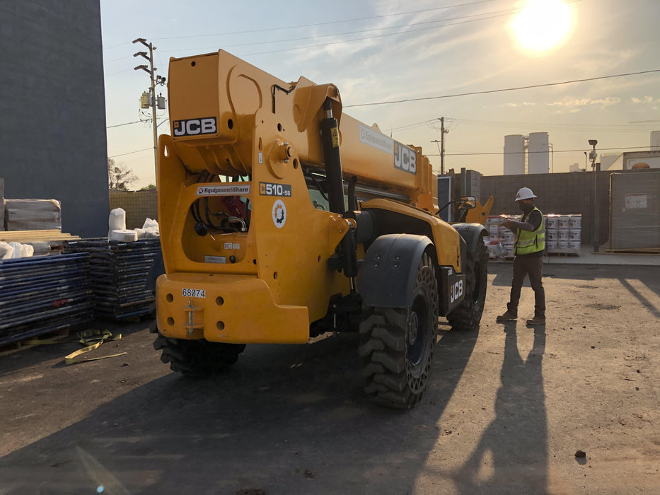 2020 JCB 510-56 Cab/Heat/Air, Solid Tires, Work Lights, Beacon, Aux Hydraulics, Back up Alarm, Lifting Eye, ES Decals