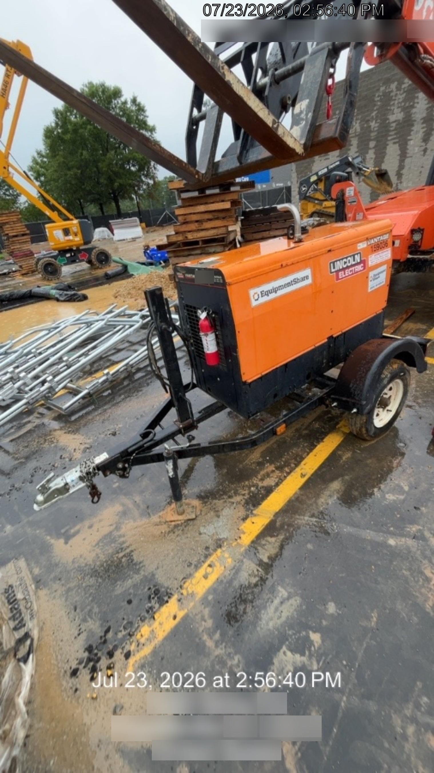 2021 Lincoln Electric Vantage 322 Vantage 322 Ready Pak 3 w/ Decals, ORANGE (includes trailer, cable rack, fender light kit) NO Telematics