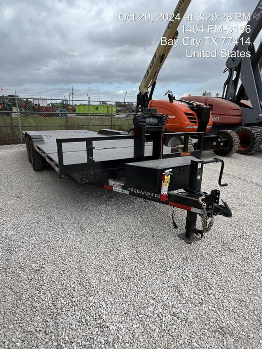 2024 TEXAS PRIDE TRAILERS 21' Lowboy Gravity Tilt Bed 14K Bumper Pull Trailer