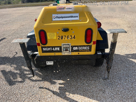2022 Allmand NLV3GR (4) LED Light Fixture 350W, 23' Vertical Mast, 3kW Prime, Towable, Deep Sea L401, Leveling Jacks, Yanmar T4F 5.8hp