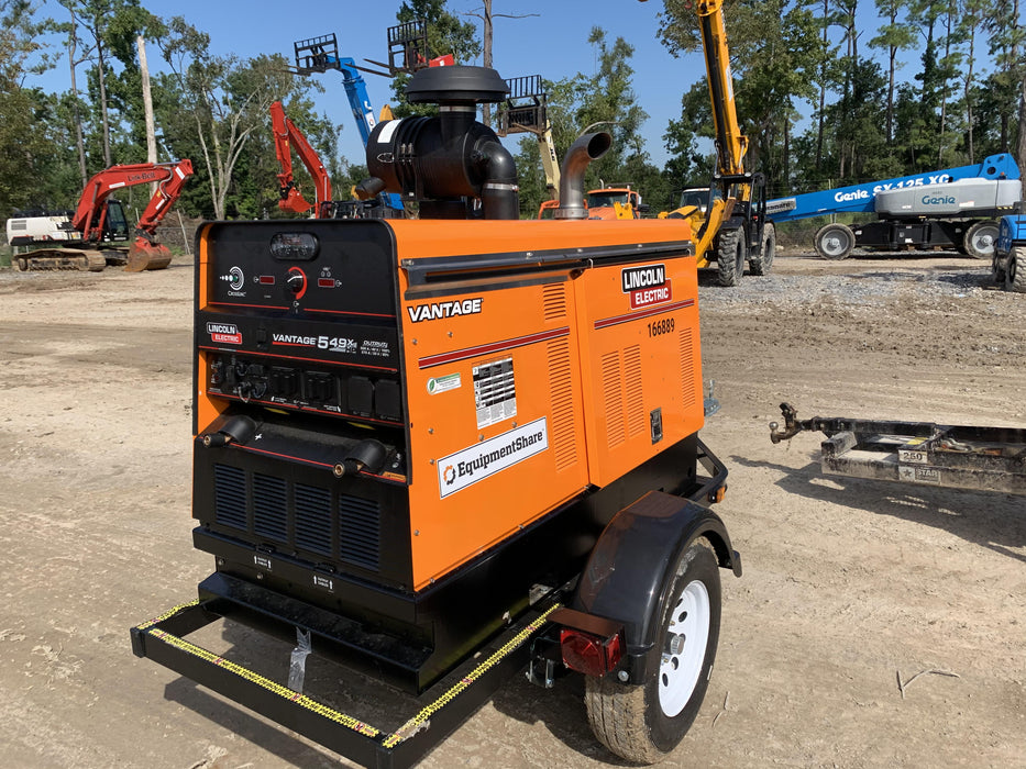2021 Lincoln Electric Vantage 549X Ready Pak 3, ORANGE (includes trailer, cable rack, fender light kit)